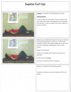 Supine Curl Up